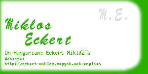 miklos eckert business card
